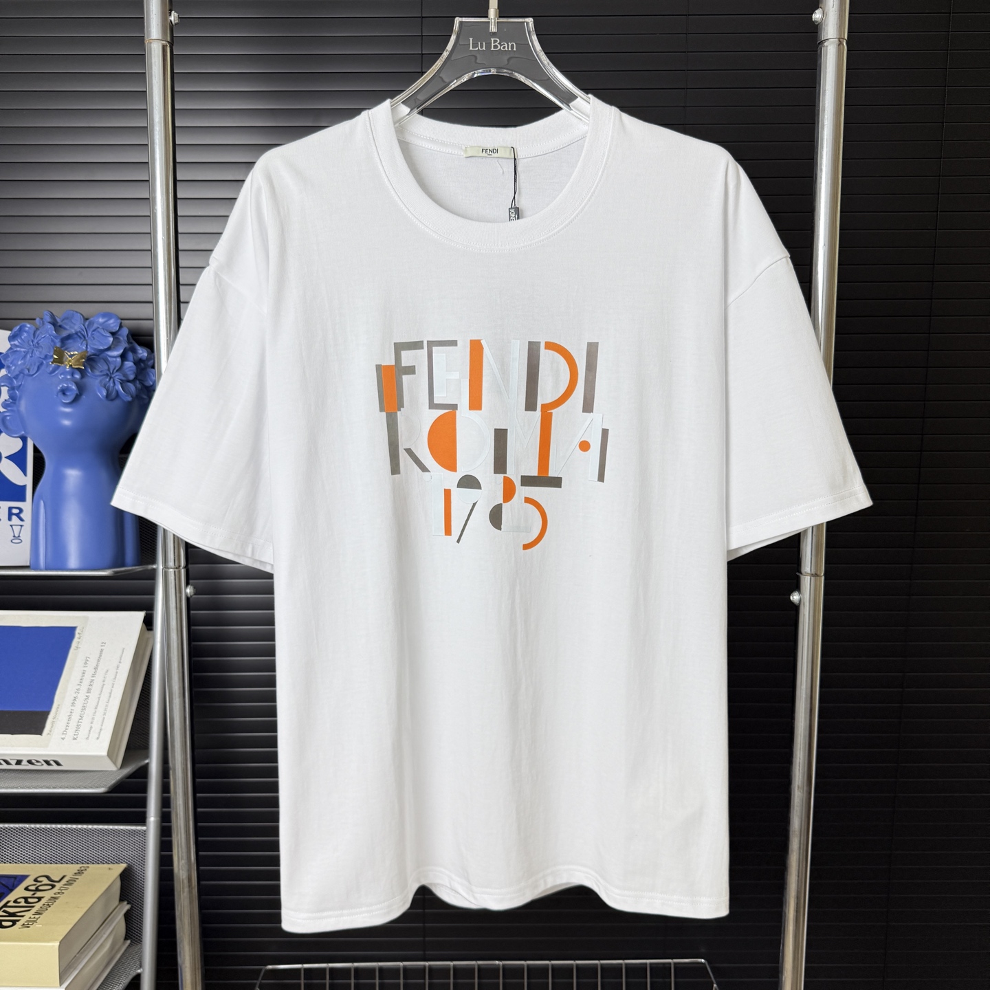 Fendi FENDI/芬迪 拼色 字母LOGO圆领短袖T恤