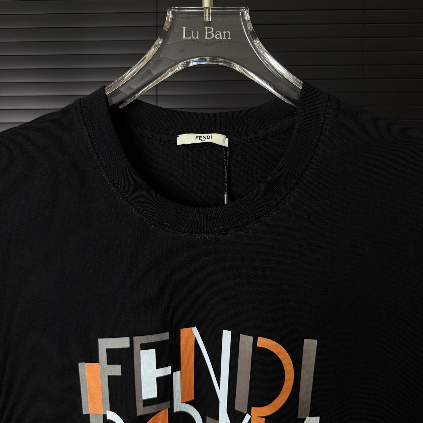 Fendi FENDI/芬迪 拼色 字母LOGO圆领短袖T恤