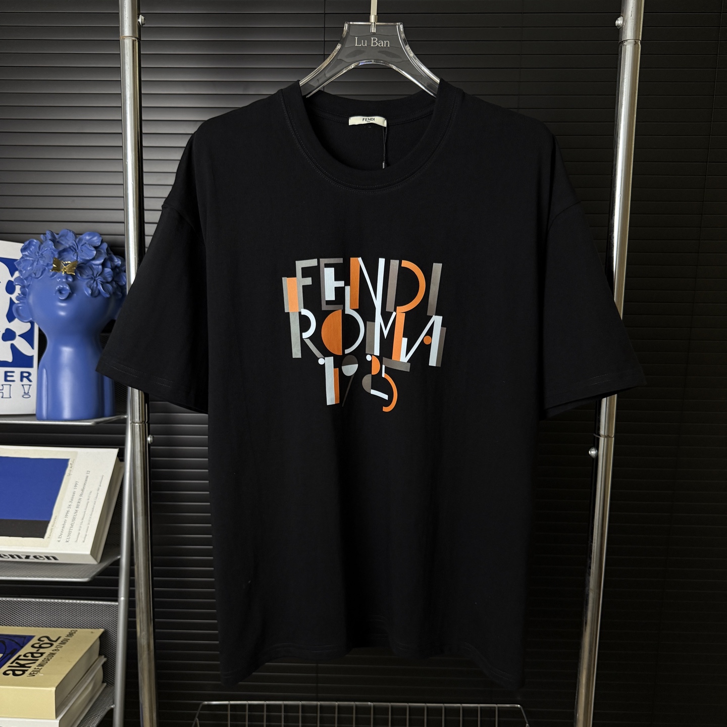 Fendi FENDI/芬迪 拼色 字母LOGO圆领短袖T恤