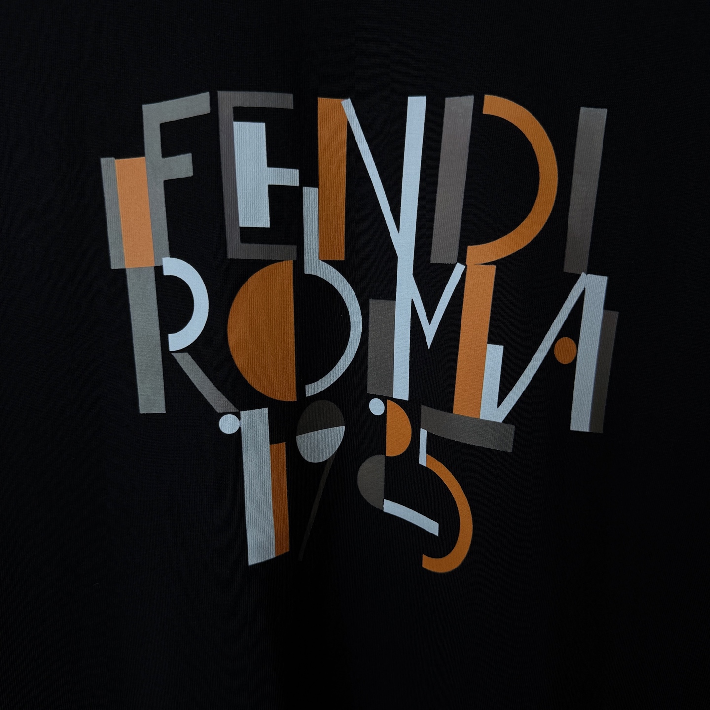 Fendi FENDI/芬迪 拼色 字母LOGO圆领短袖T恤