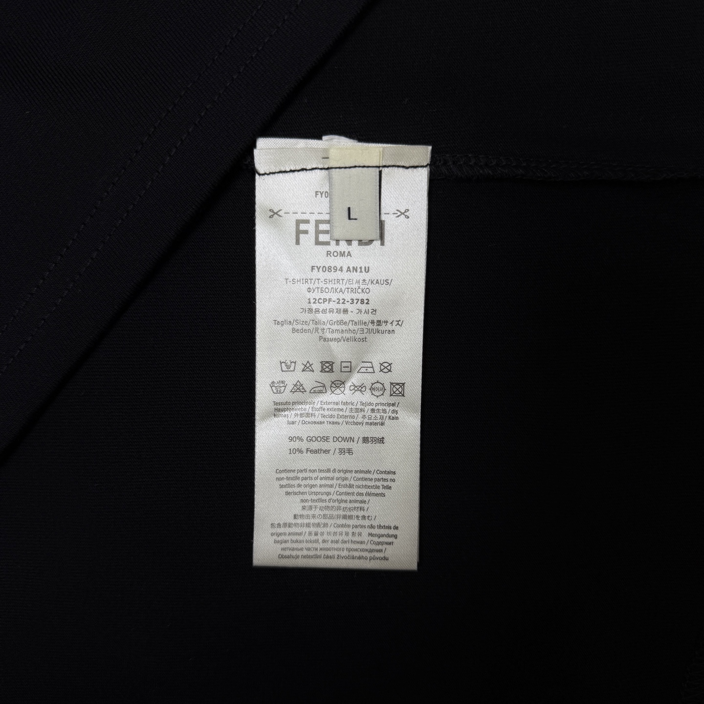 Fendi FENDI/芬迪 拼色 字母LOGO圆领短袖T恤