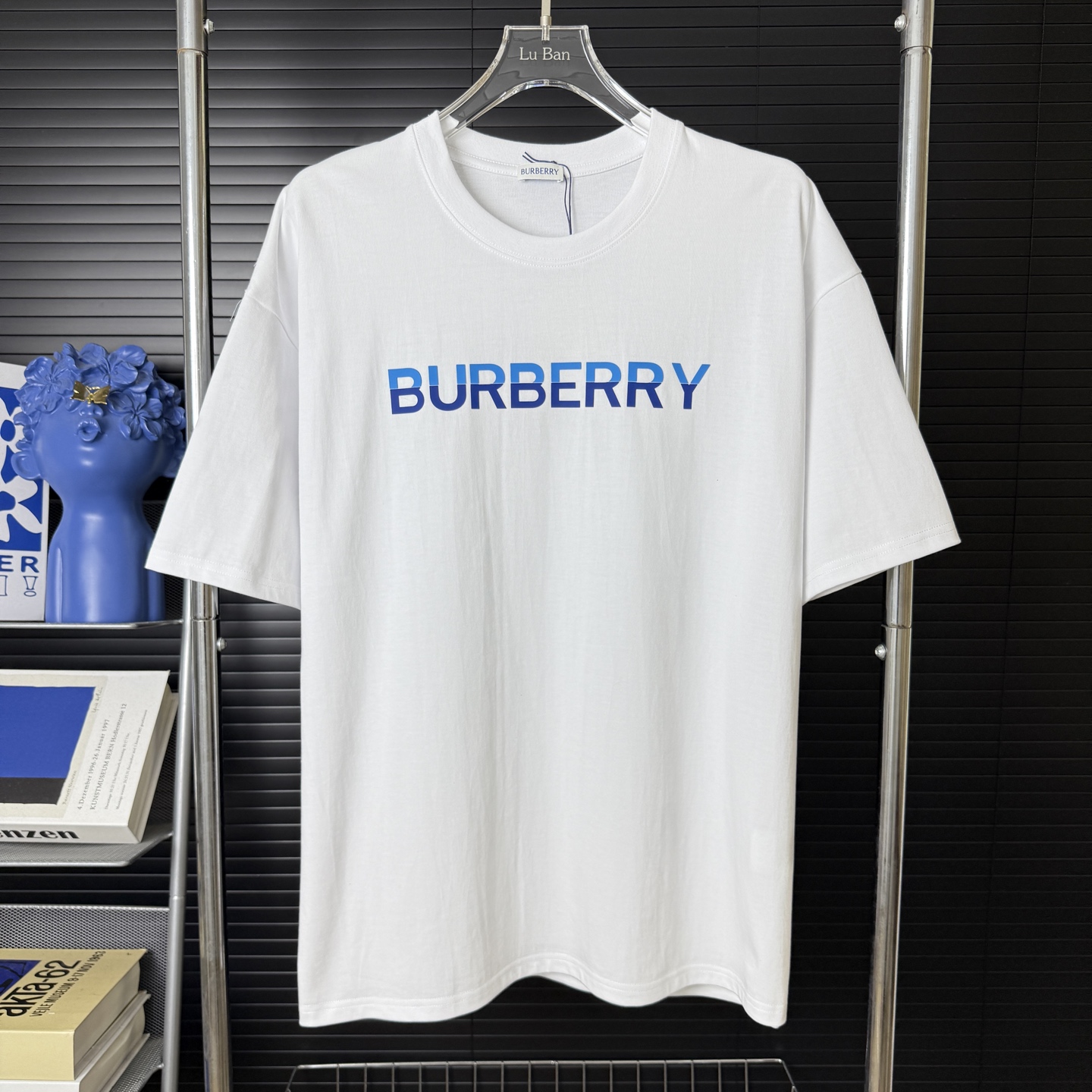 Burberry BURBERRY/巴宝莉 立体拼色胶印字母LOGO圆领短袖T恤