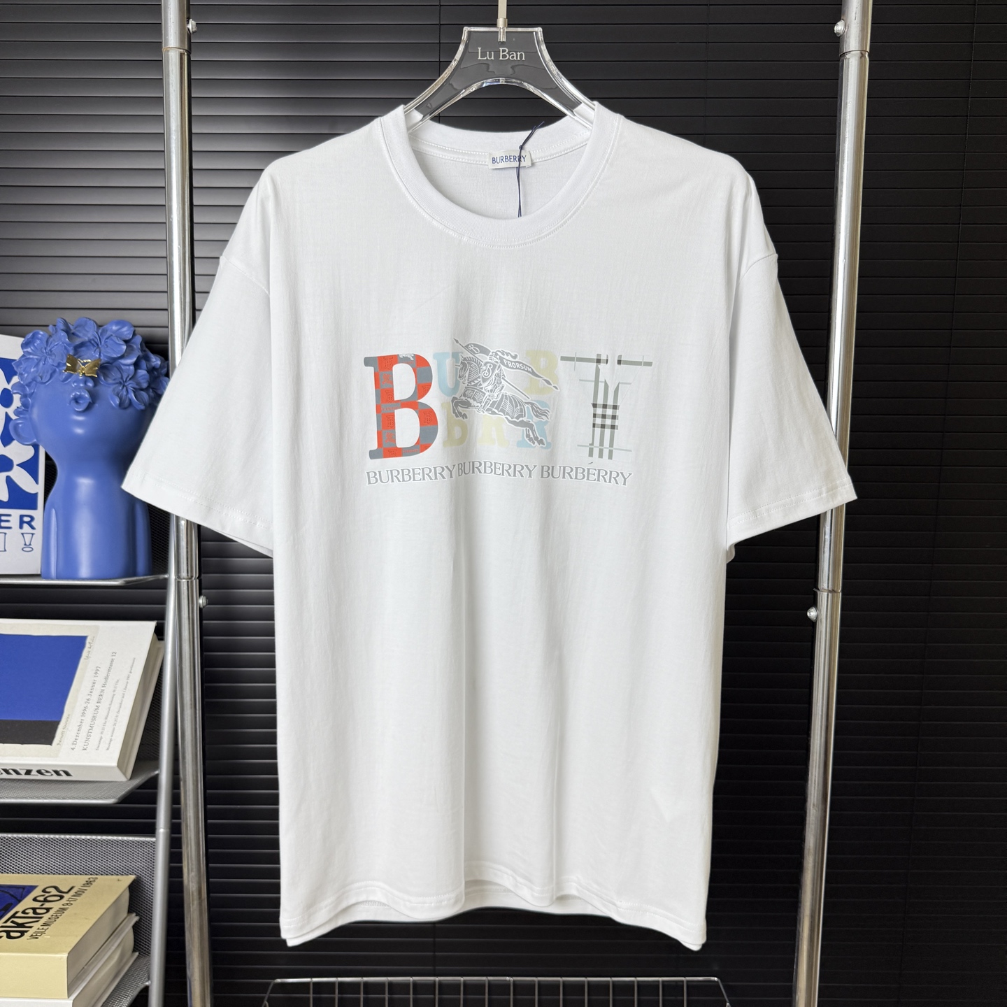 Burberry BURBERRY/巴宝莉 拼色字母LOGO圆领短袖T恤
