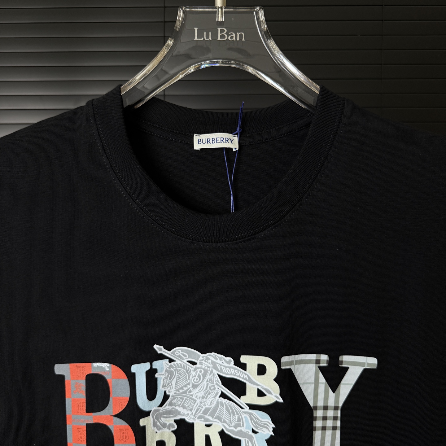 Burberry BURBERRY/巴宝莉 拼色字母LOGO圆领短袖T恤