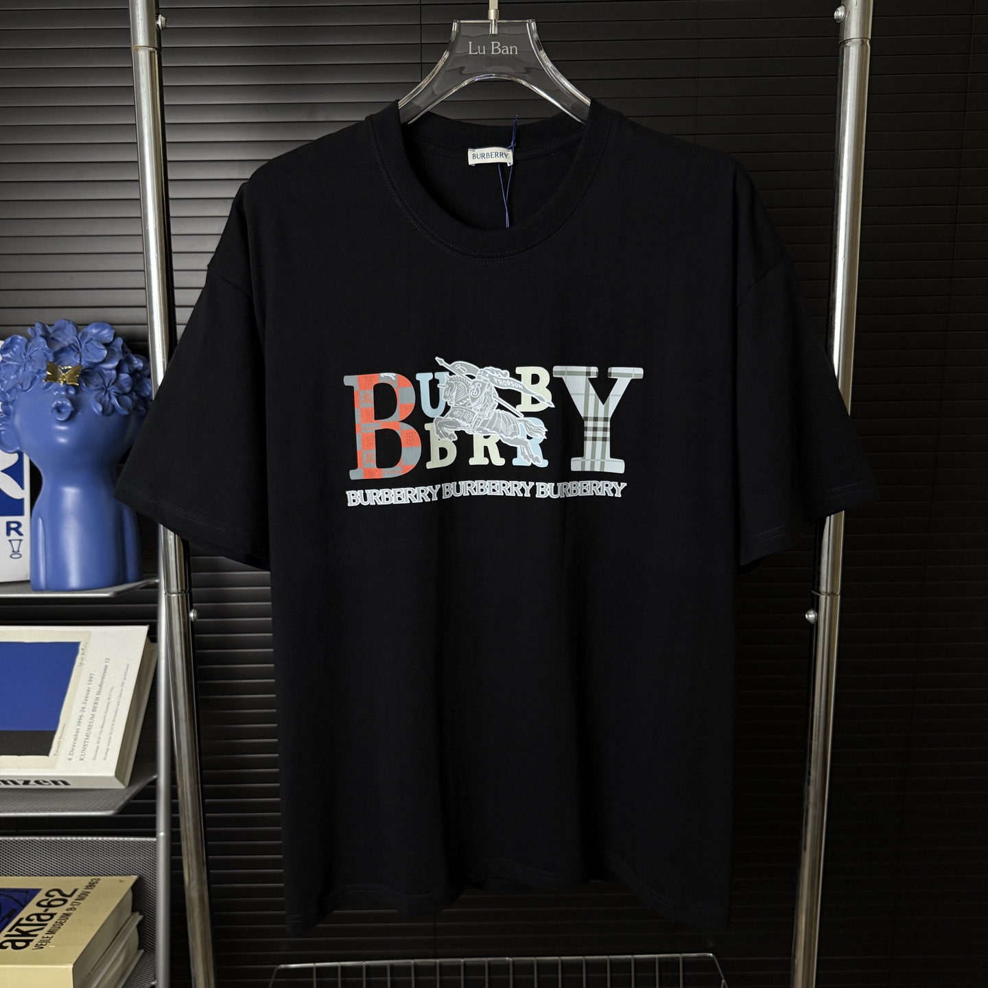 Burberry BURBERRY/巴宝莉 拼色字母LOGO圆领短袖T恤