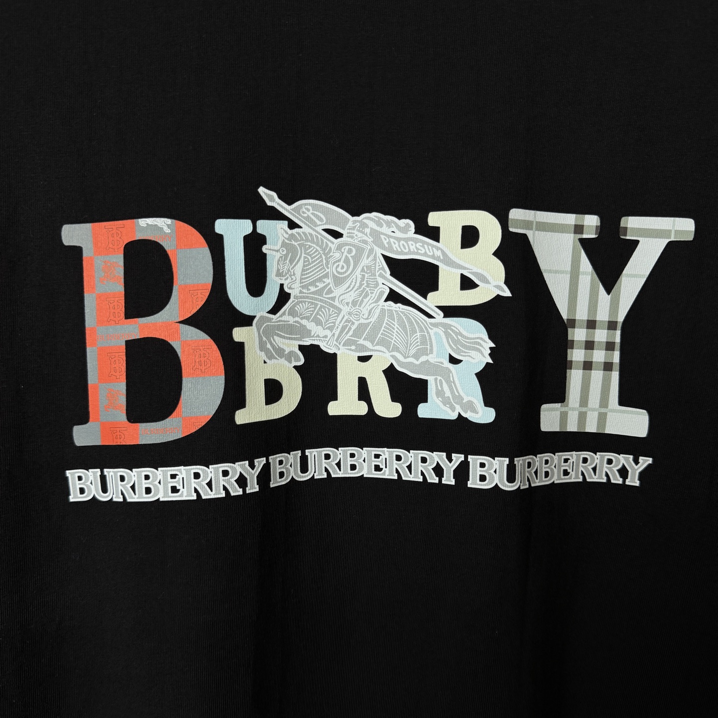 Burberry BURBERRY/巴宝莉 拼色字母LOGO圆领短袖T恤