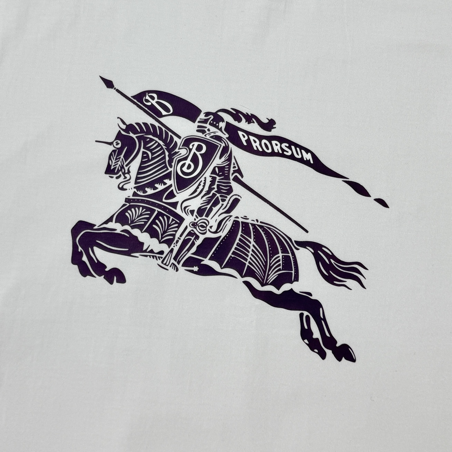 Burberry BURBERRY/巴宝莉 紫色战马 字母LOGO圆领短袖T恤