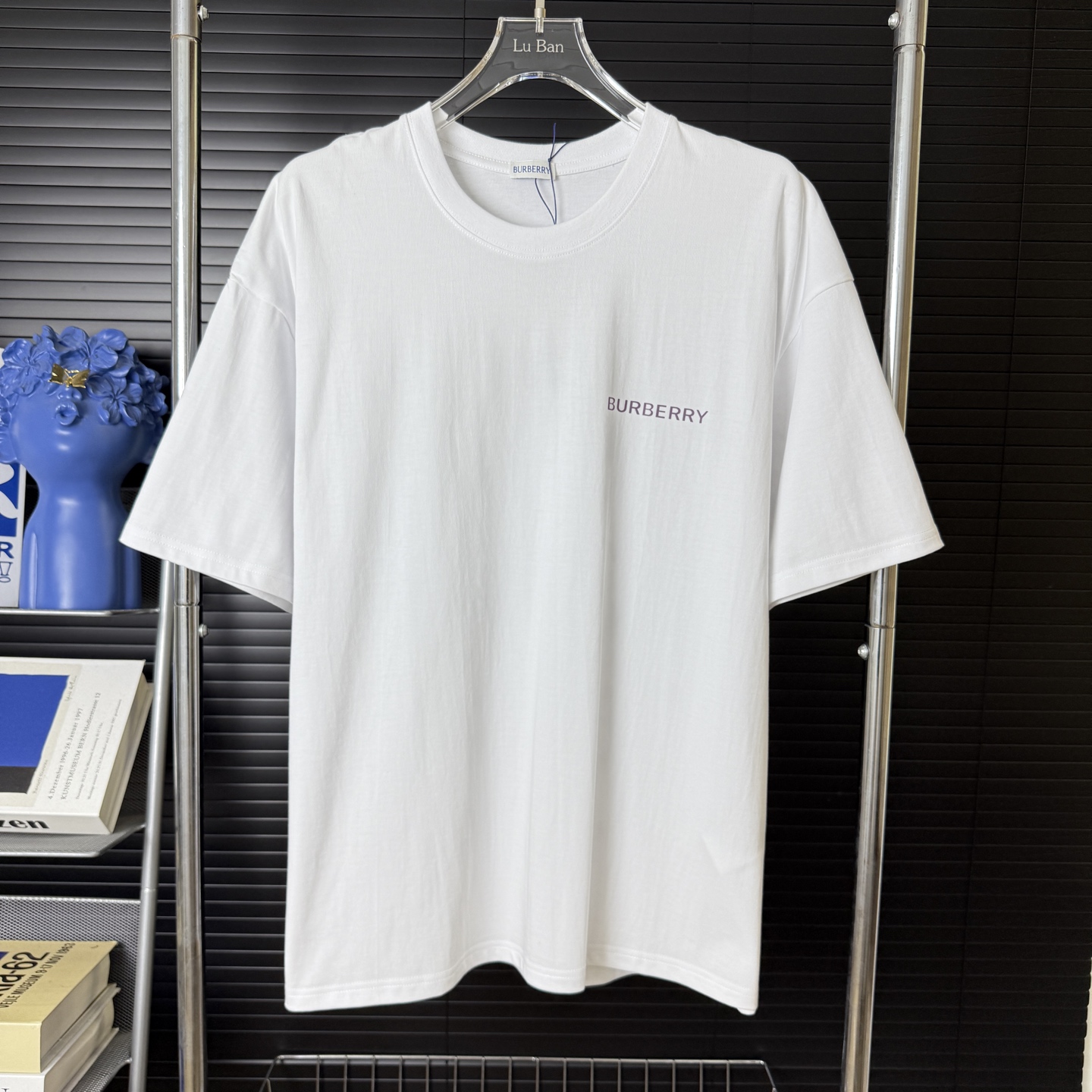 Burberry BURBERRY/巴宝莉 紫色战马 字母LOGO圆领短袖T恤