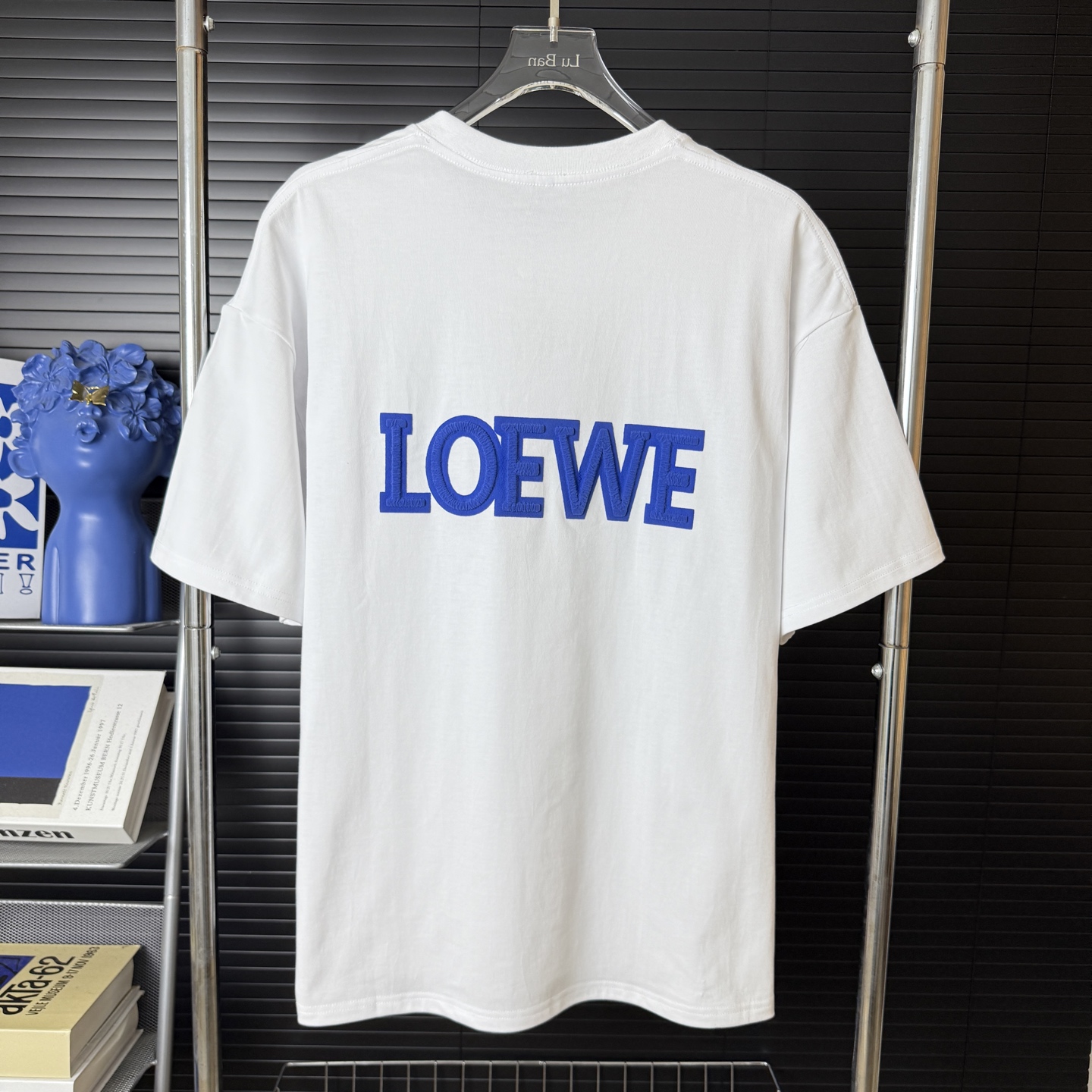 Loewe LOEWE/罗意威 立体凹凸褶皱发泡 字母LOGO圆领短袖T恤