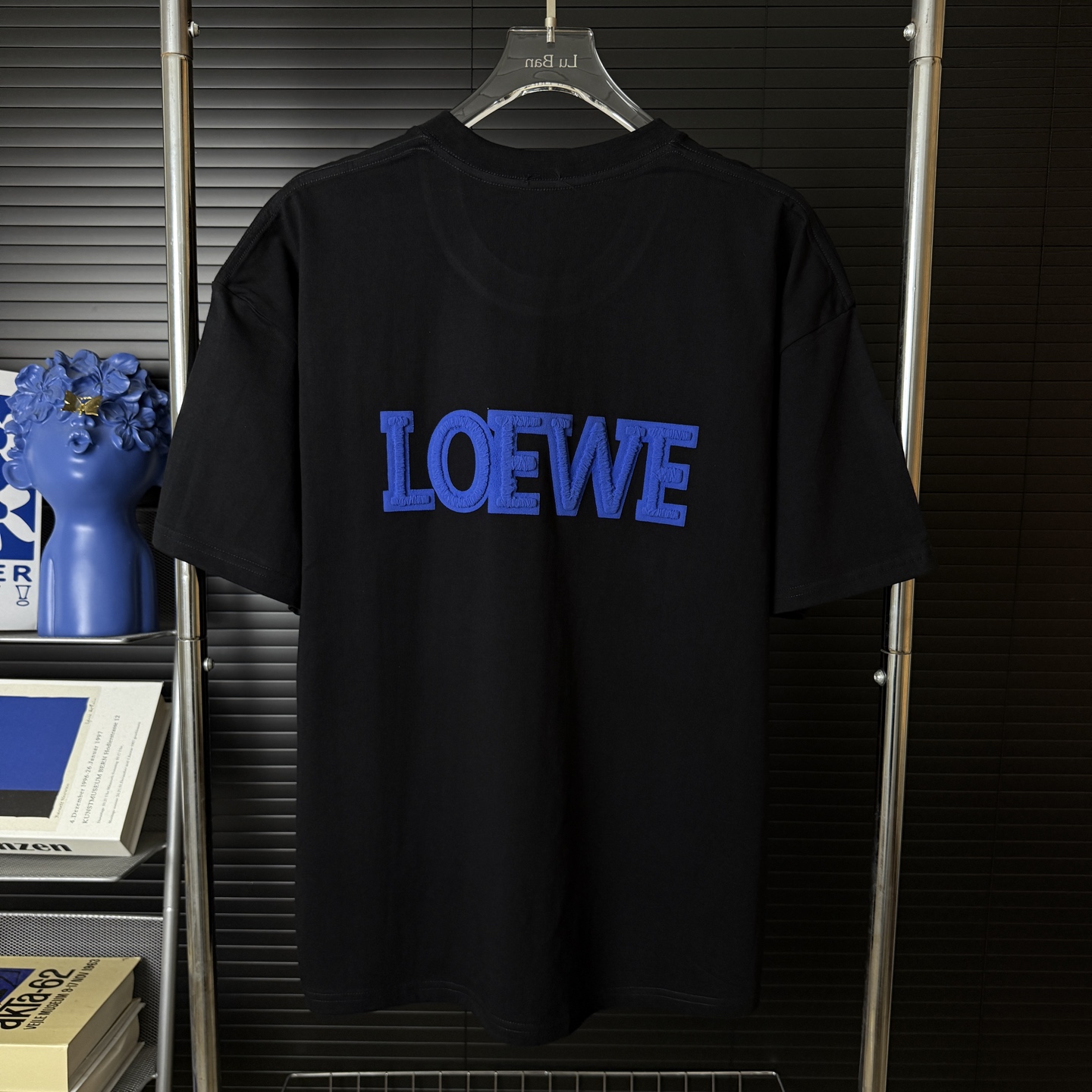 Loewe LOEWE/罗意威 立体凹凸褶皱发泡 字母LOGO圆领短袖T恤