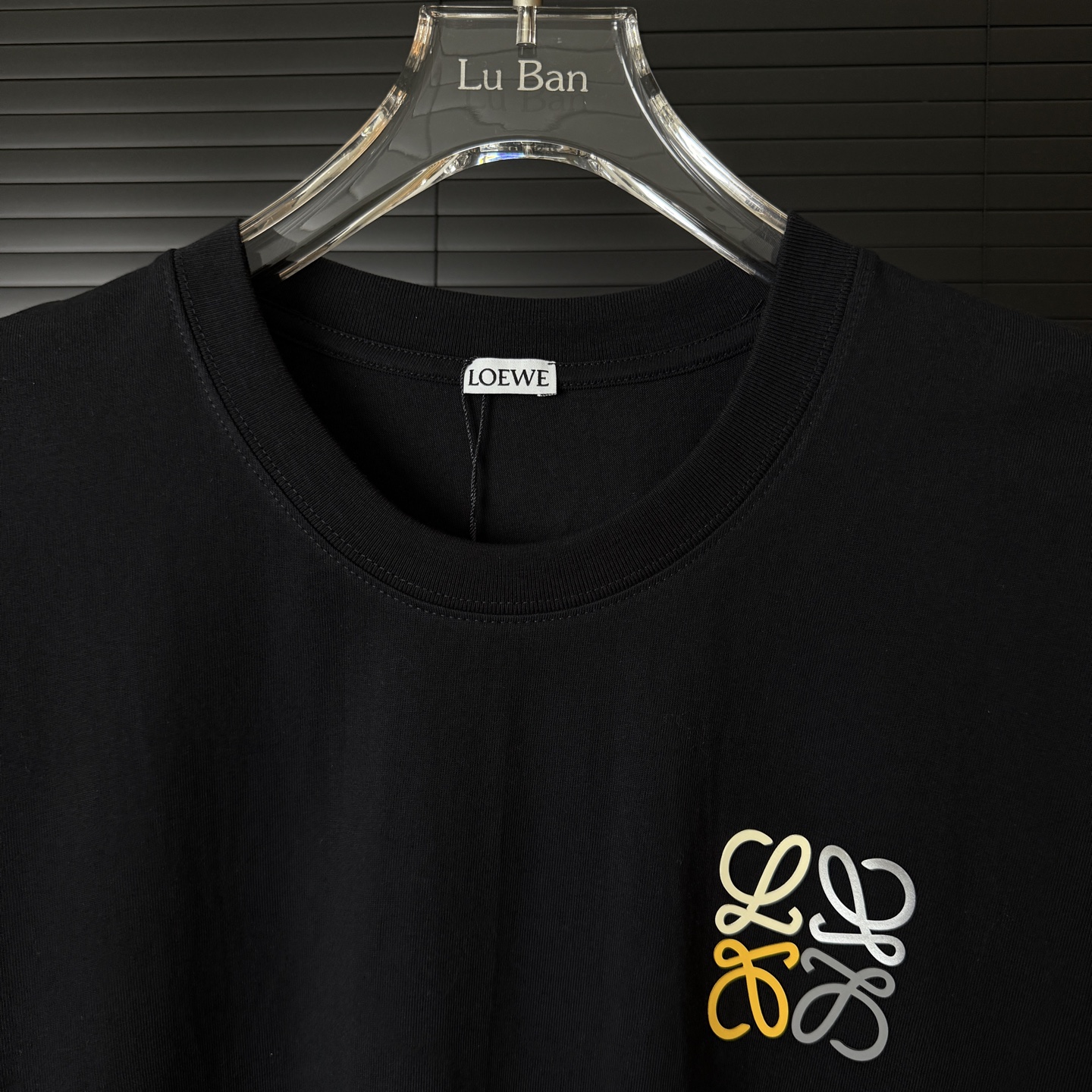 Loewe LOEWE/罗意威 异色硅胶字母LOGO圆领短袖T恤