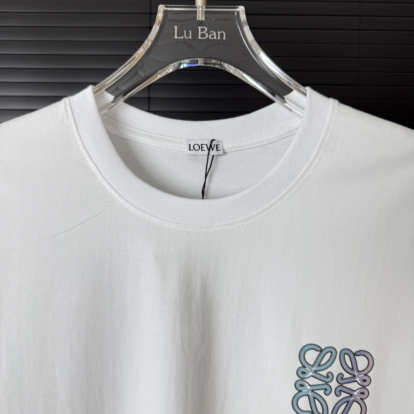 Loewe LOEWE/罗意威 立体渐变 字母LOGO圆领短袖T恤