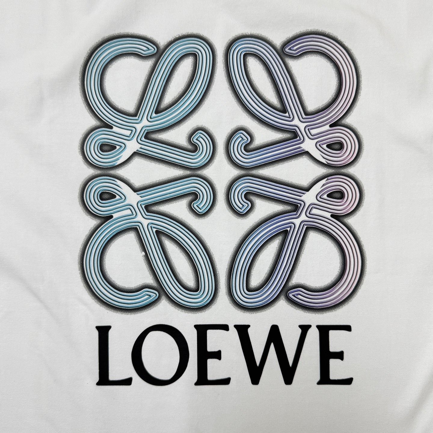 Loewe LOEWE/罗意威 立体渐变 字母LOGO圆领短袖T恤