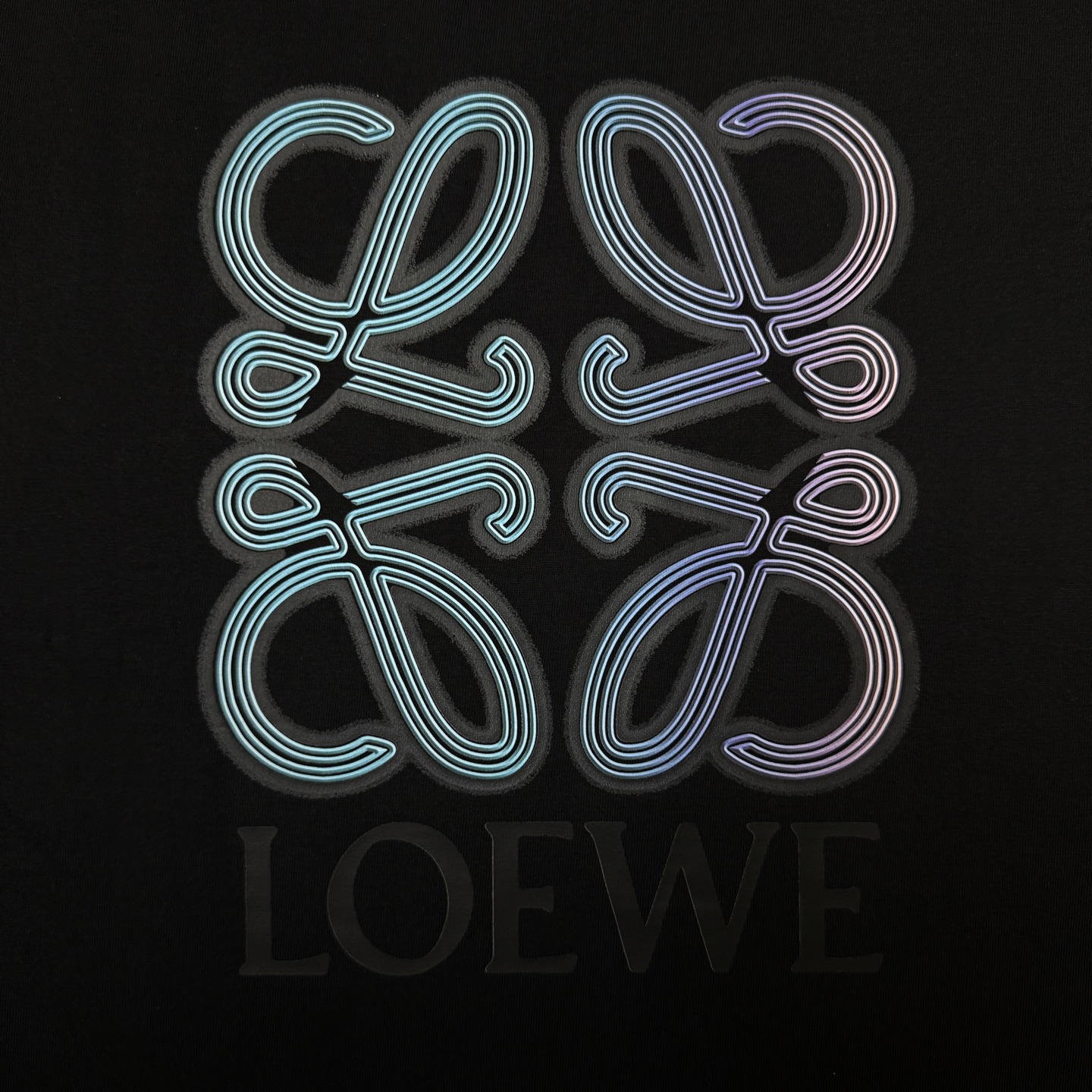 Loewe LOEWE/罗意威 立体渐变 字母LOGO圆领短袖T恤