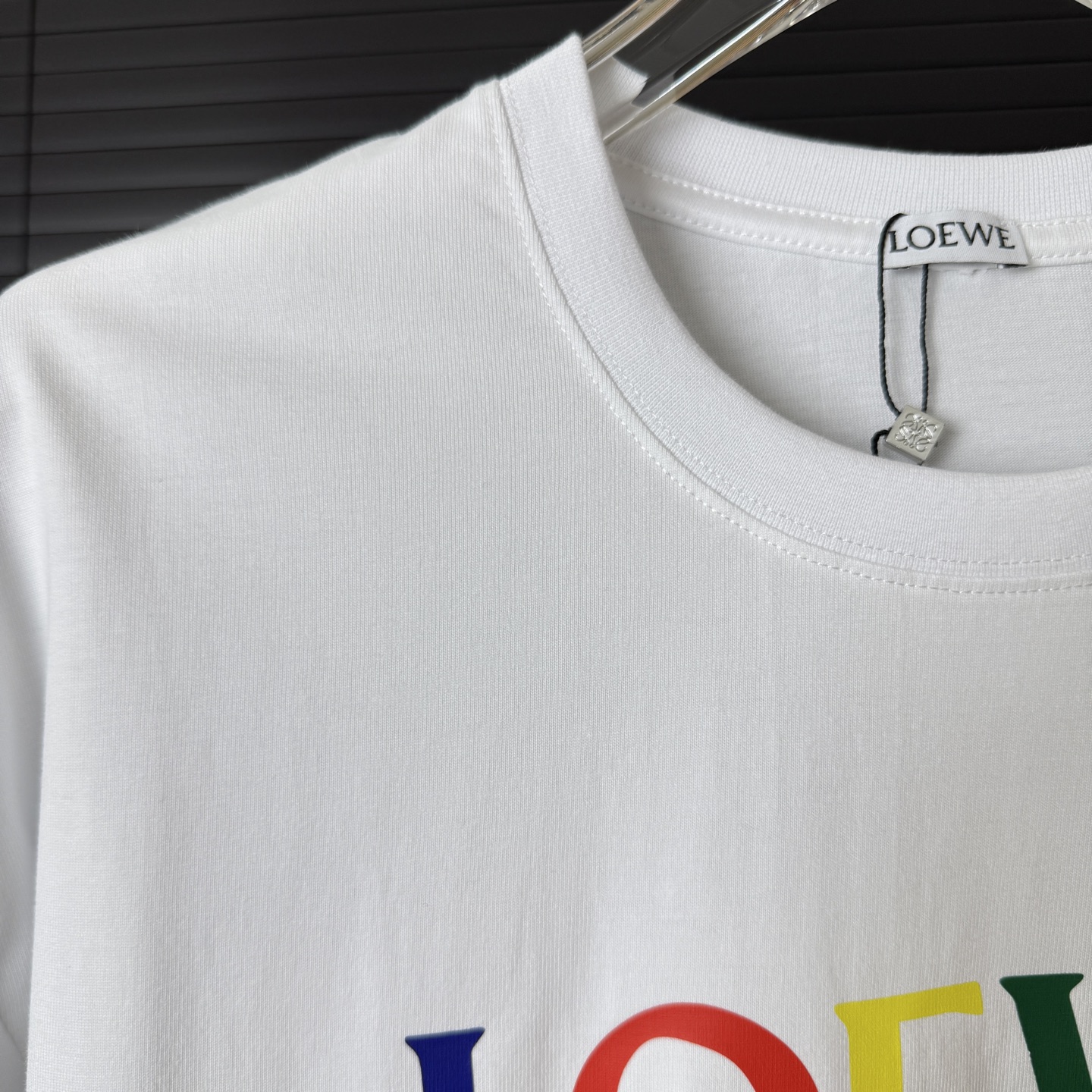Loewe LOEWE/罗意威 彩虹图案口袋印字母LOGO圆领短袖T恤
