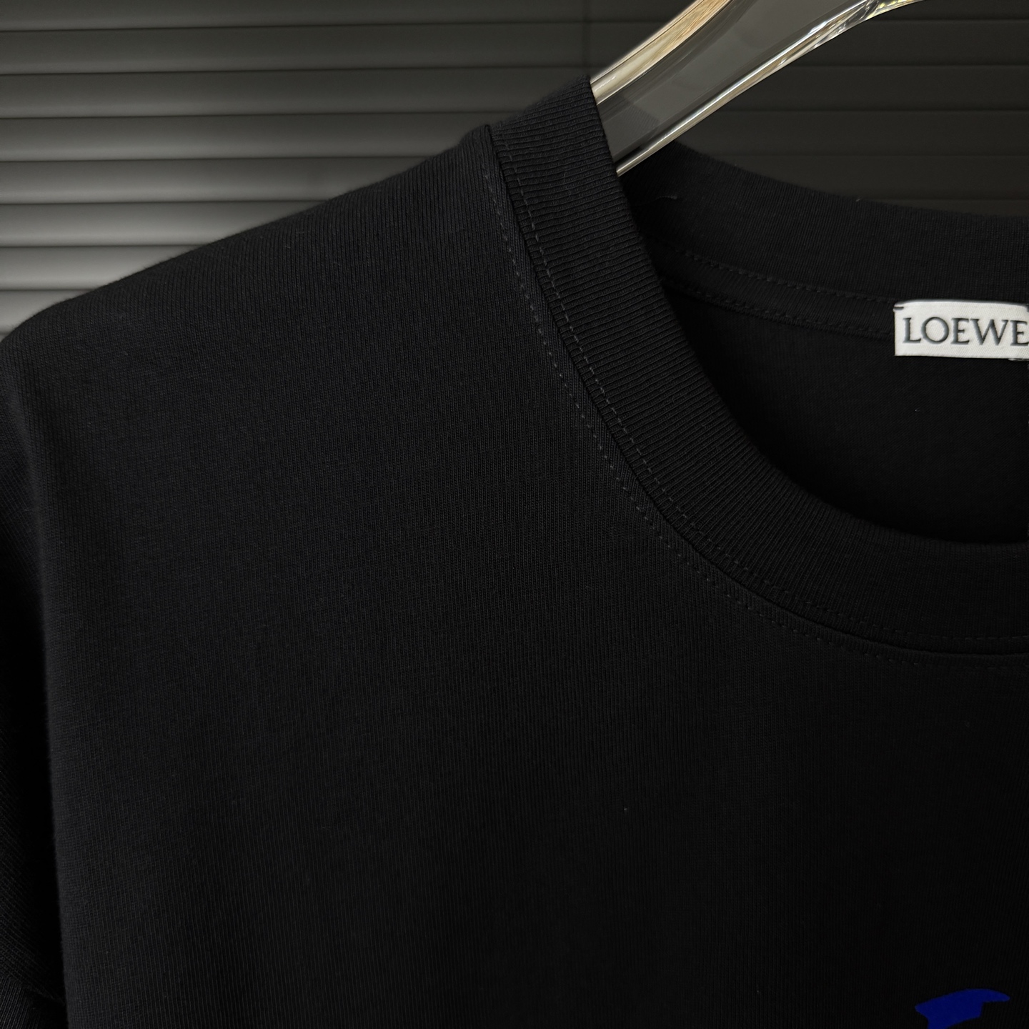 Loewe LOEWE/罗意威 拼色绒面字母LOGO圆领短袖T恤