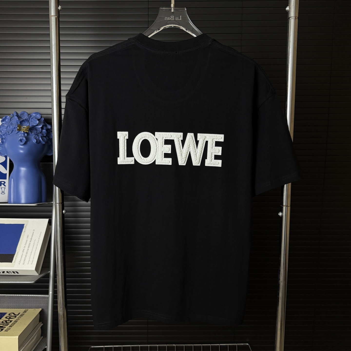 Loewe LOEWE/罗意威 立体凹凸褶皱发泡 字母LOGO圆领短袖T恤