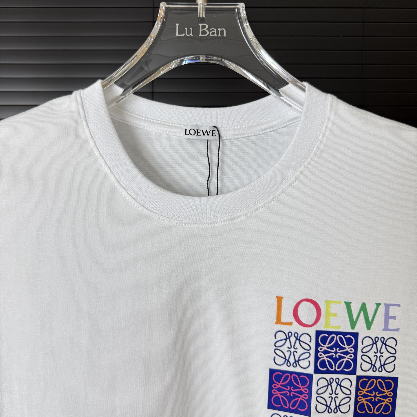 Loewe LOEWE/罗意威 彩色口袋字母LOGO圆领短袖T恤