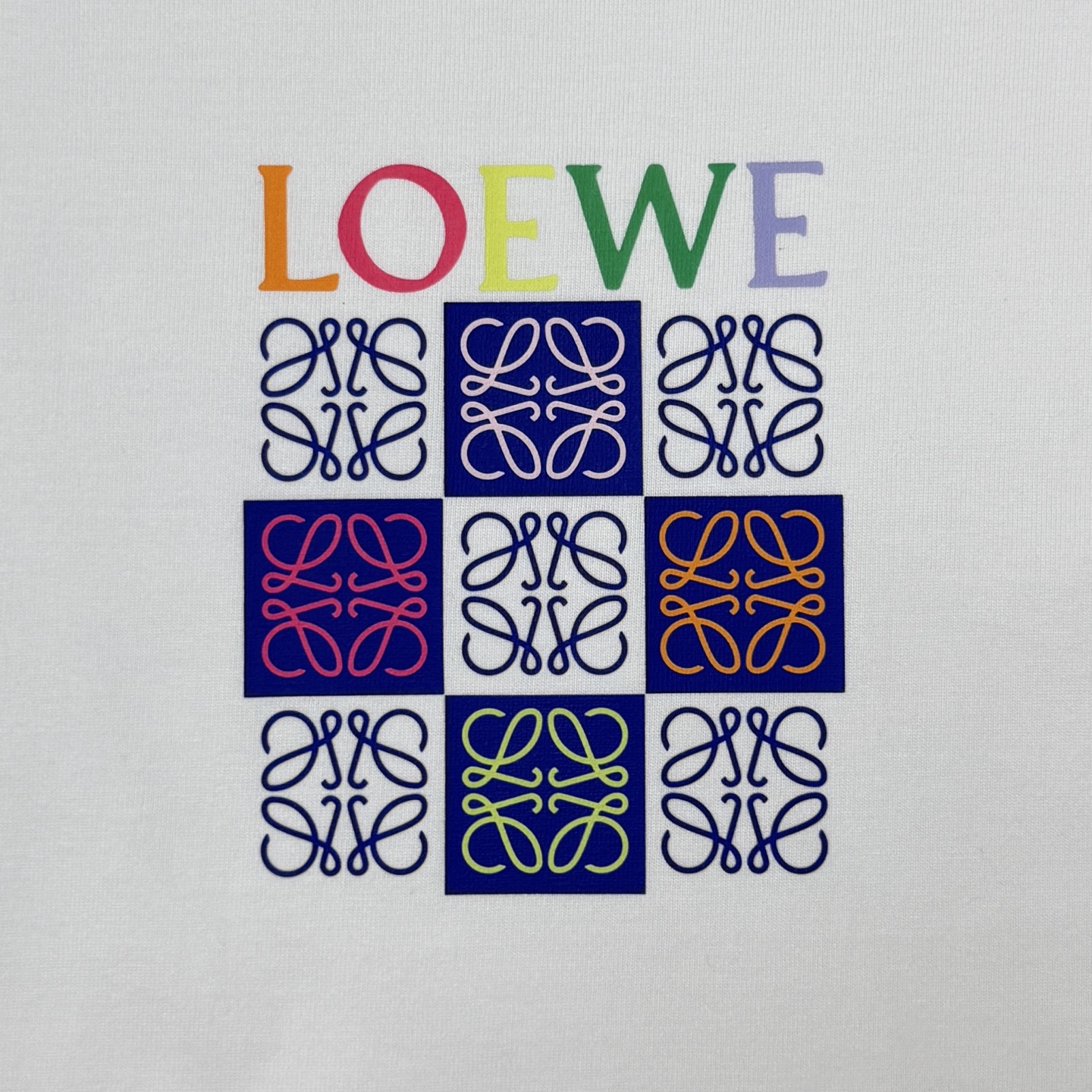 Loewe LOEWE/罗意威 彩色口袋字母LOGO圆领短袖T恤