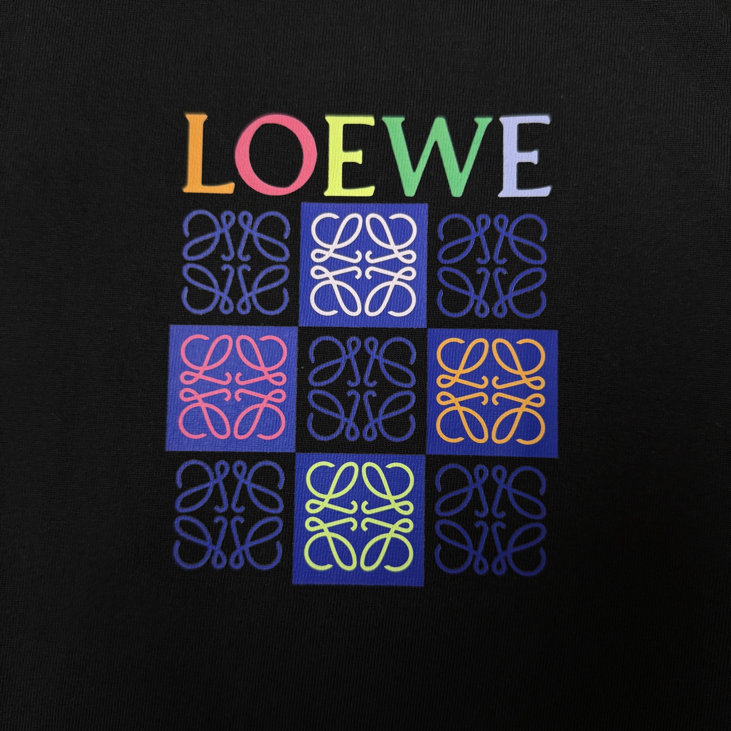 Loewe LOEWE/罗意威 彩色口袋字母LOGO圆领短袖T恤
