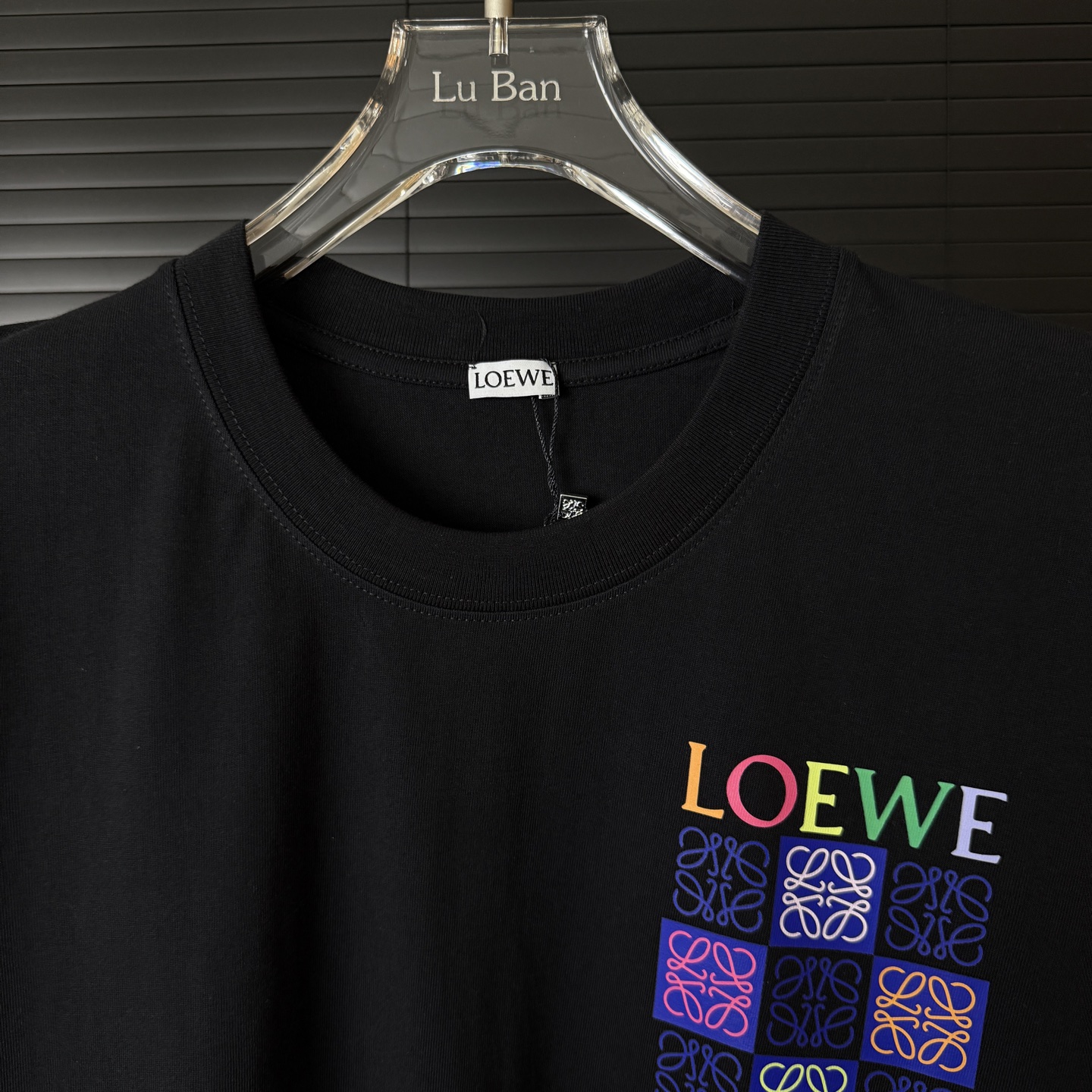 Loewe LOEWE/罗意威 彩色口袋字母LOGO圆领短袖T恤