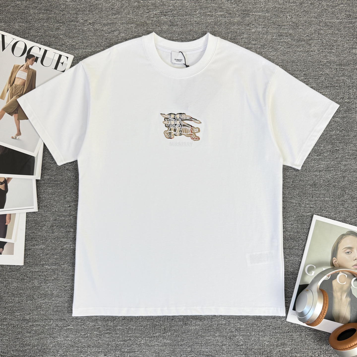 Burberry BURBERRY/巴宝莉 高品质320克圆领短袖T恤