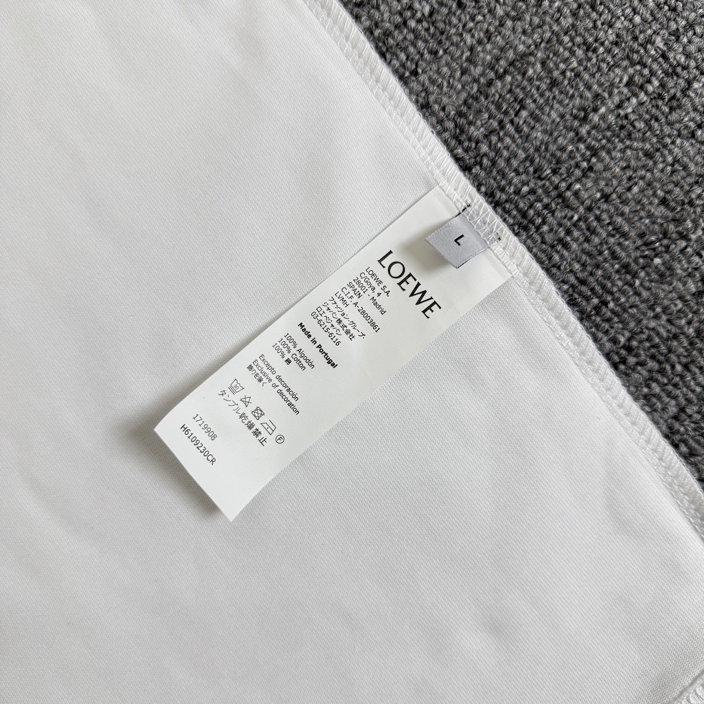 Loewe LOEWE/罗意威 高品质320克圆领短袖T恤
