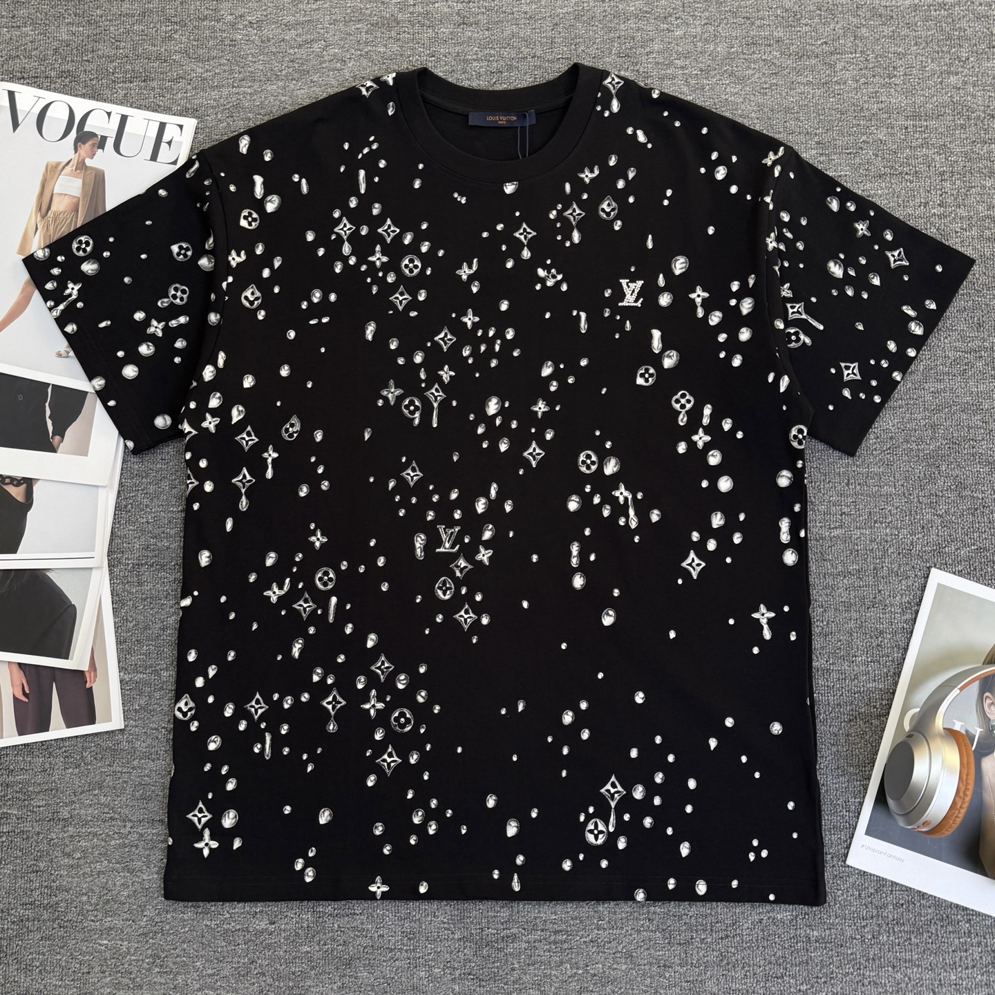 P95 A680 (Llegó el mismo día, disponible en stock) Louis Vuitton / Louis Vuitton Camiseta de manga corta con cuello red…