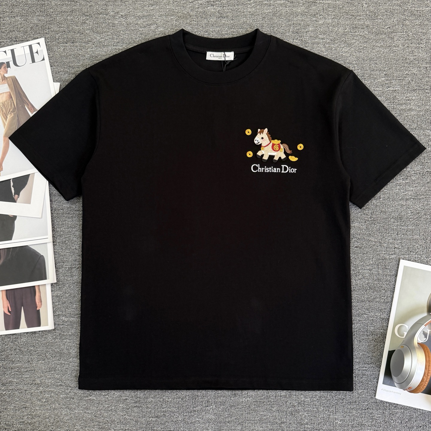 Dior DIOR/迪奥 高品质320克圆领短袖T恤