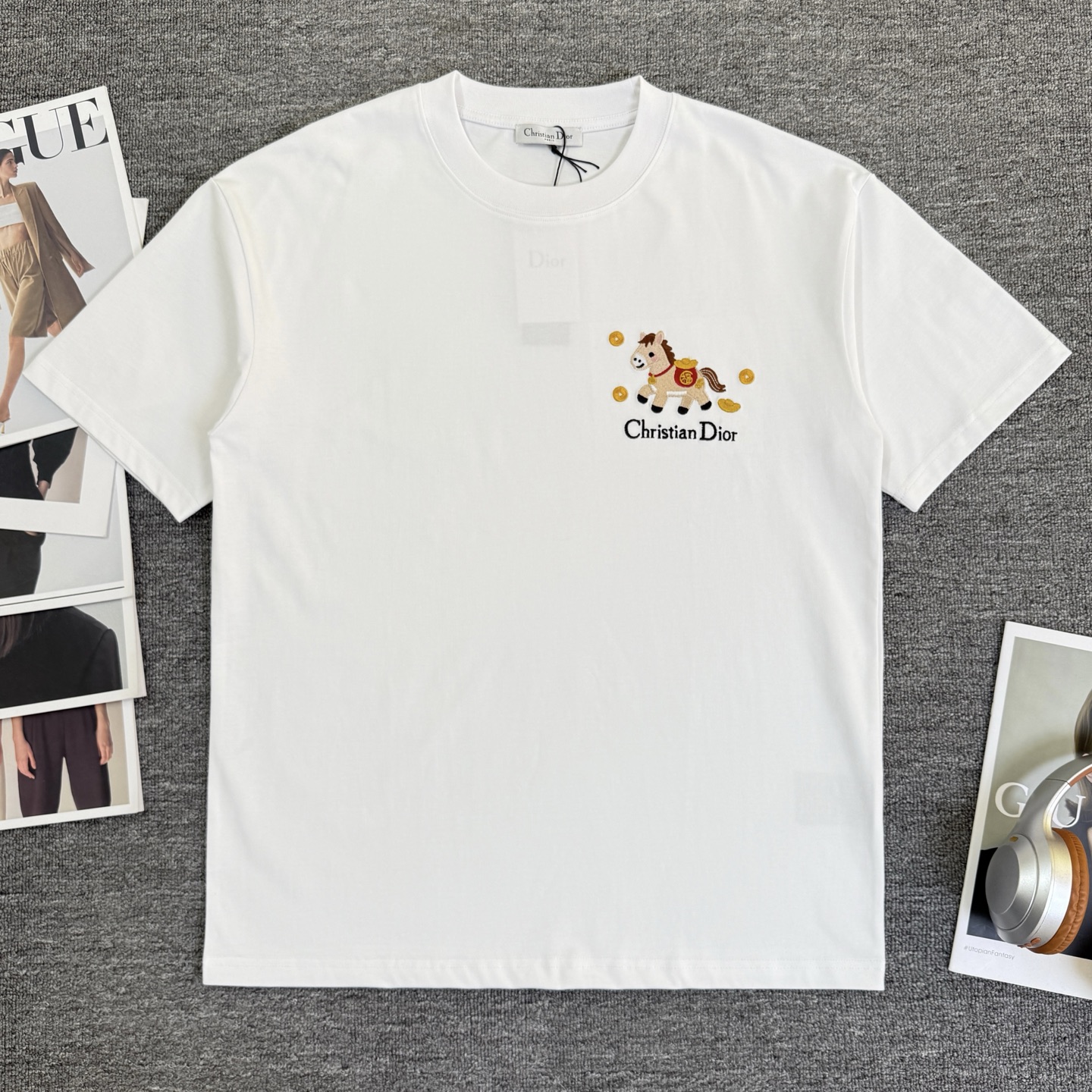 Dior DIOR/迪奥 高品质320克圆领短袖T恤