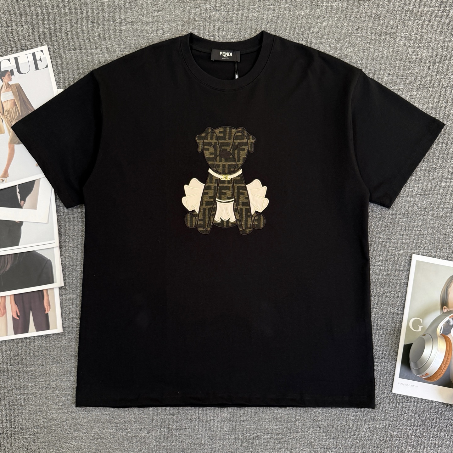 Fendi FENDI/芬迪 高品质320克圆领短袖T恤