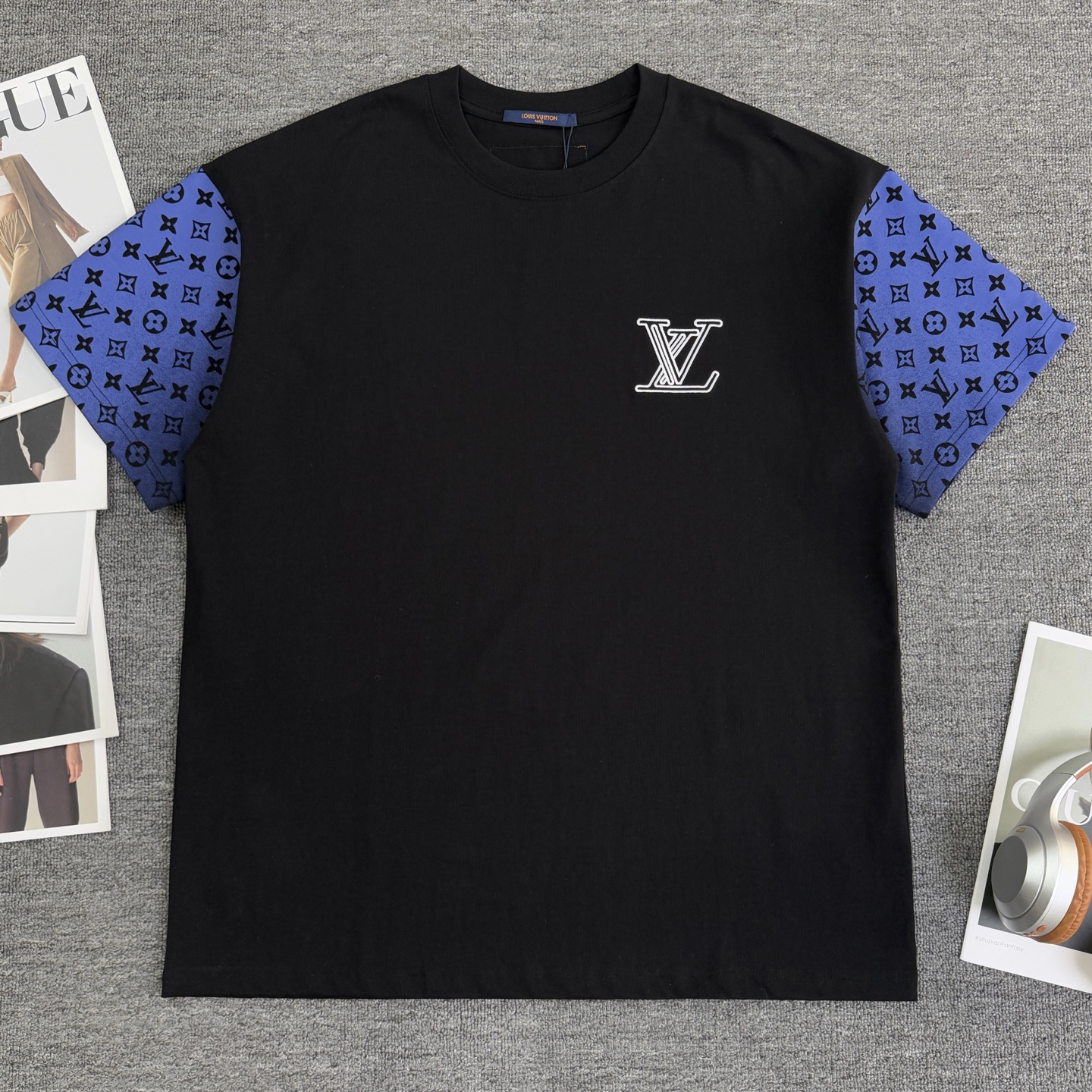 P90 A831 (Llegó el mismo día, disponible en stock) Louis Vuitton / Louis Vuitton Camiseta de manga corta con cuello red…