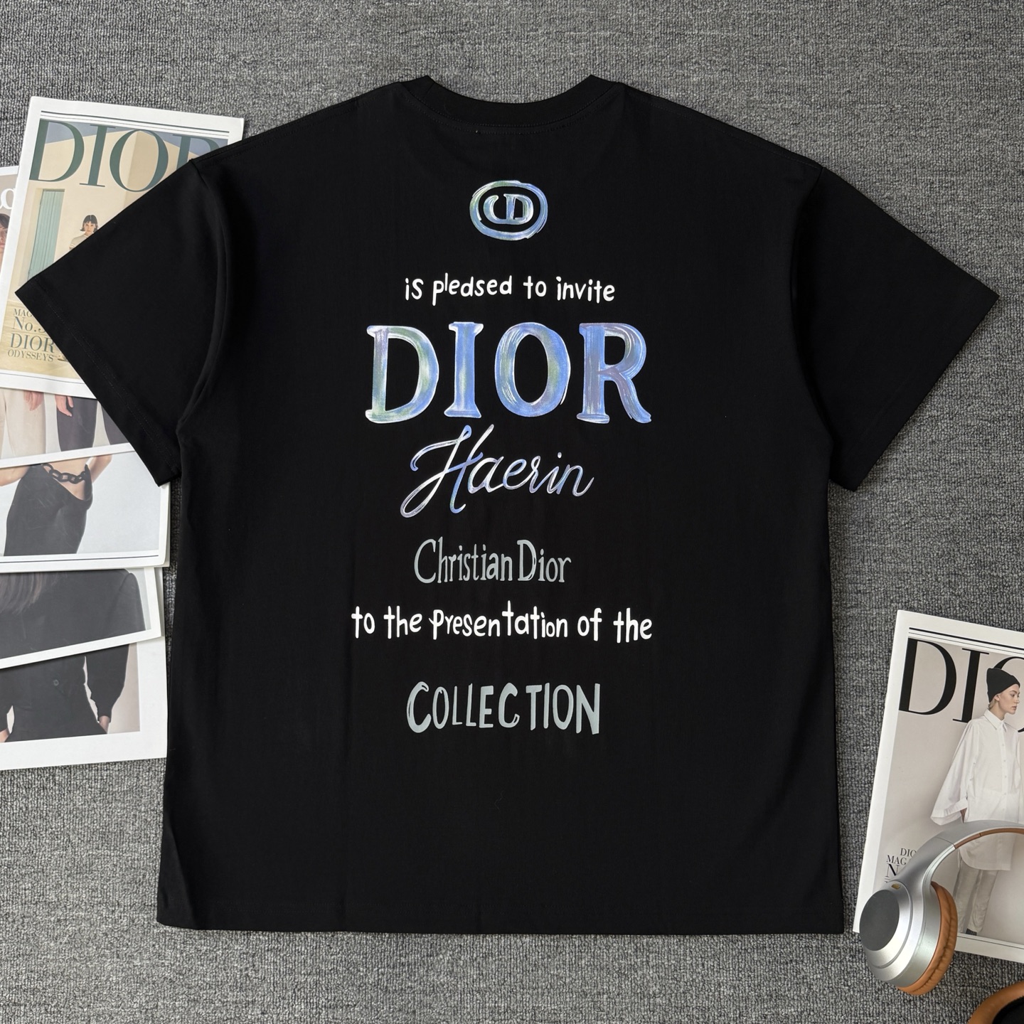 Dior DIOR/迪奥 高品质320克圆领短袖T恤