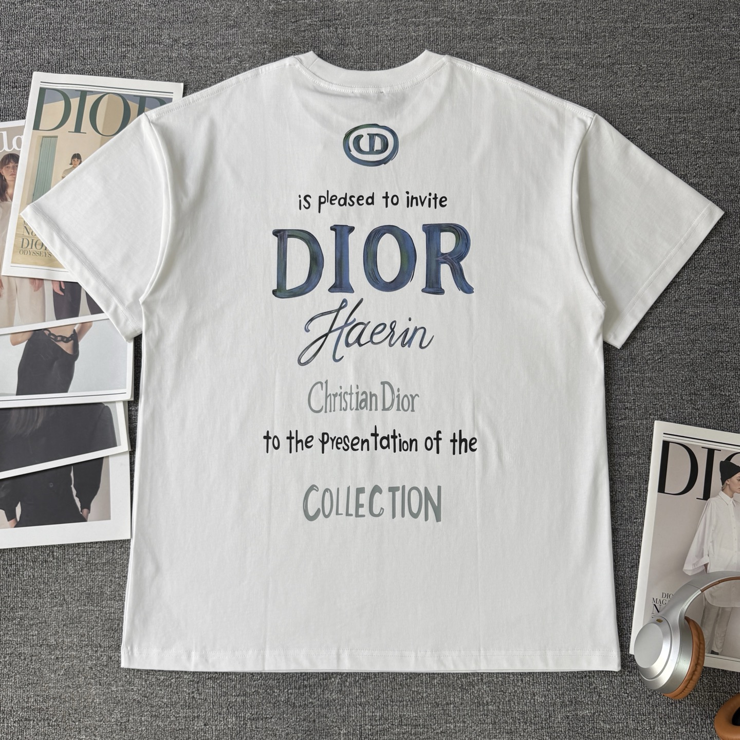 Dior DIOR/迪奥 高品质320克圆领短袖T恤