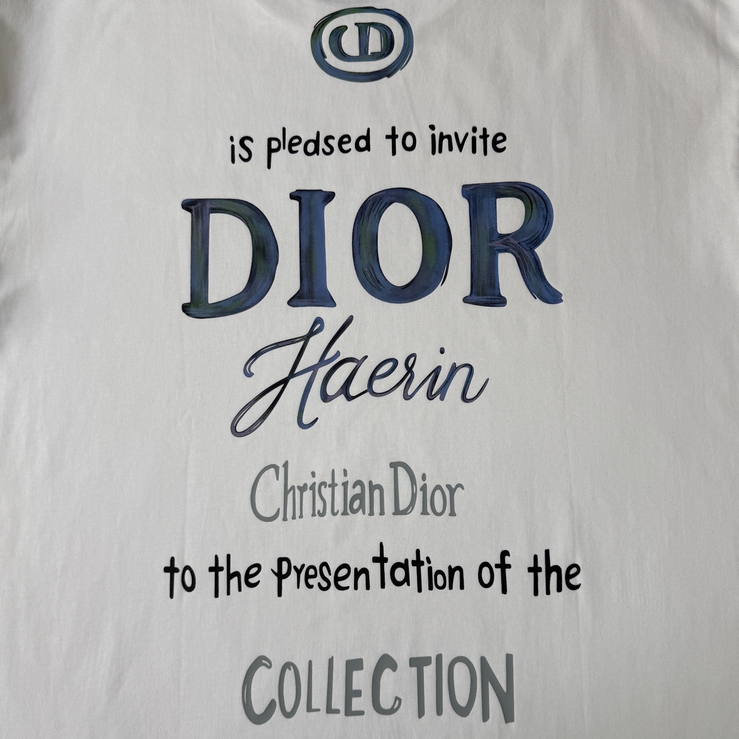 Dior DIOR/迪奥 高品质320克圆领短袖T恤