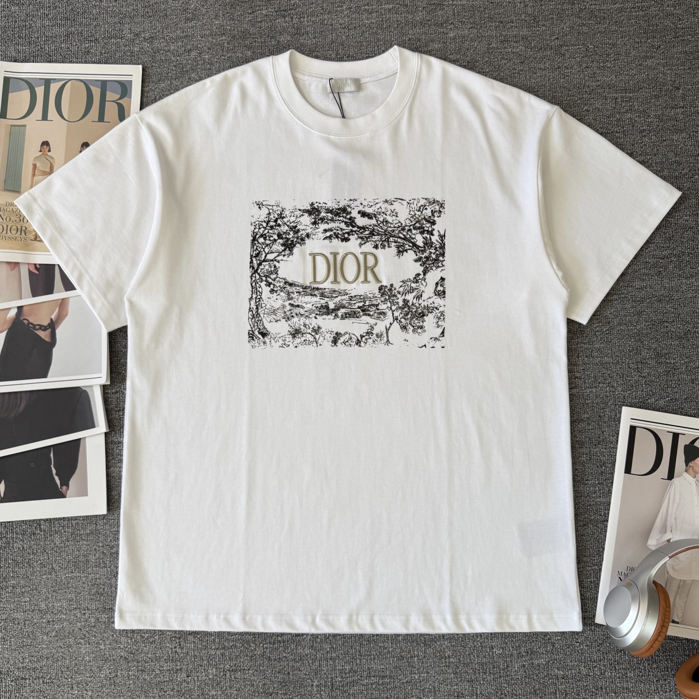 Dior DIOR/迪奥 高品质320克圆领短袖T恤