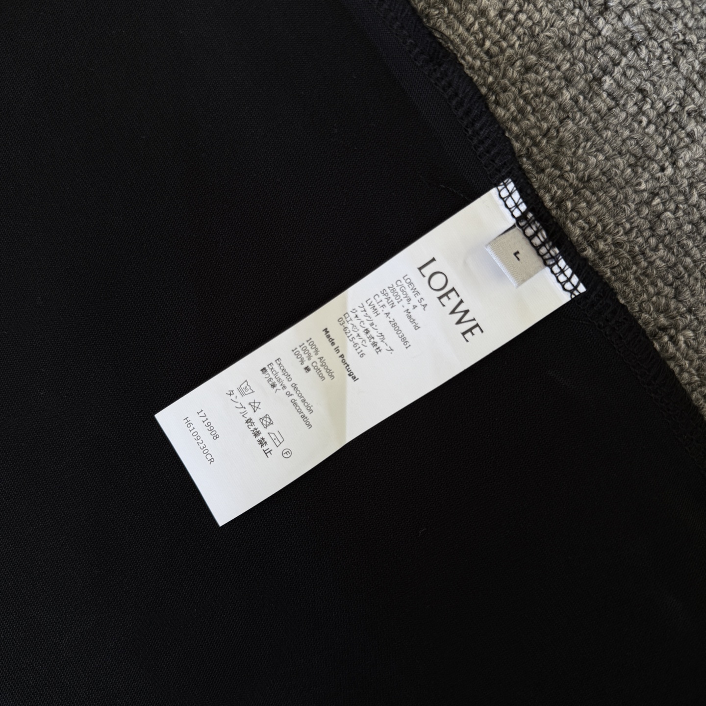 Loewe LOEWE/罗意威 高品质320克圆领短袖T恤