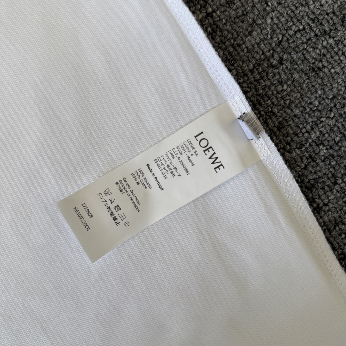 Loewe LOEWE/罗意威 高品质320克圆领短袖T恤