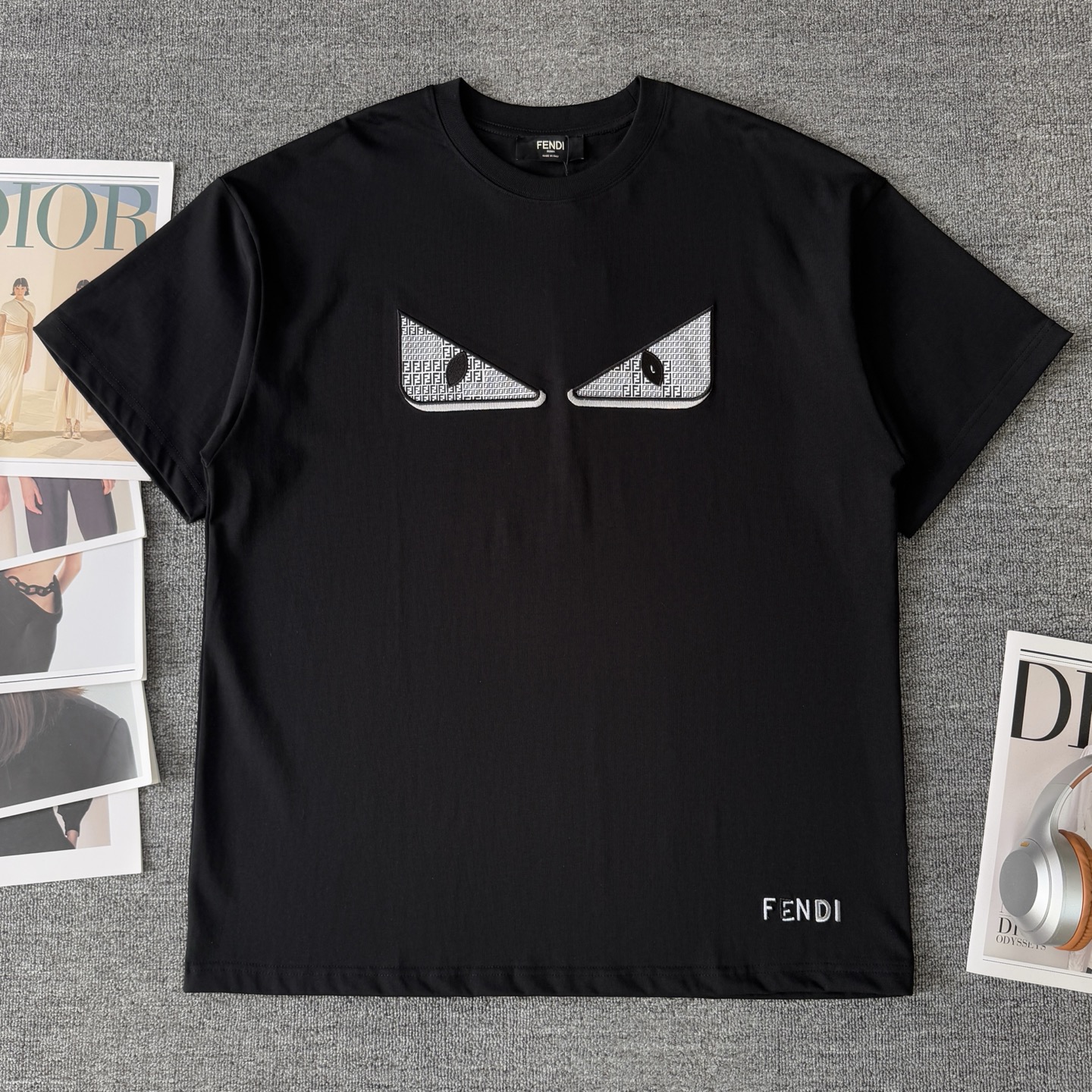 Fendi FENDI/芬迪 高品质320克圆领短袖T恤