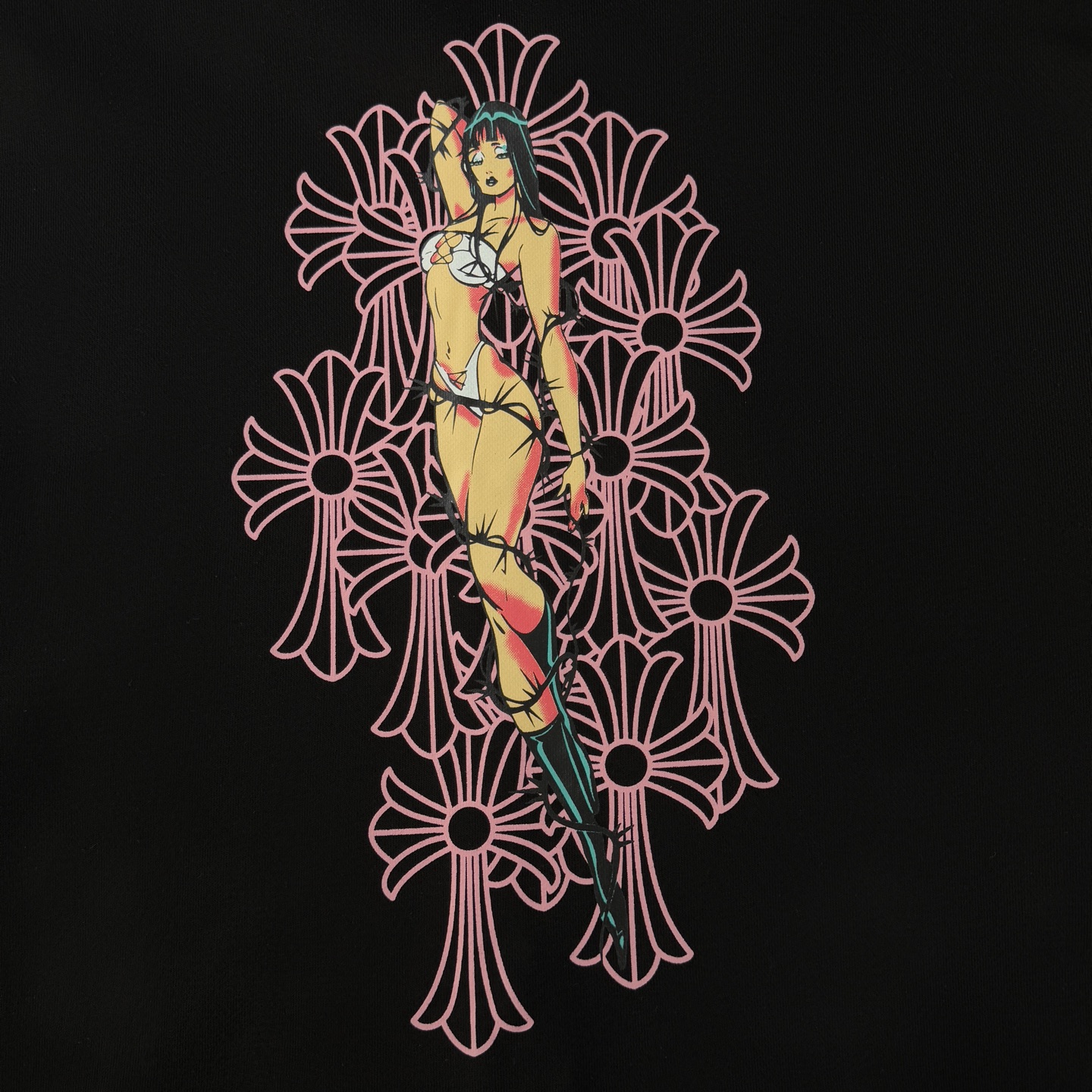 Chrome Hearts 克罗心Chrome hearts 联名Deadly Doll 限定漫画外套拉链连帽卫衣