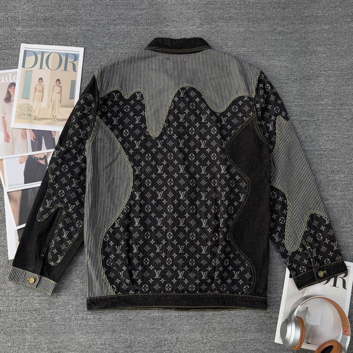 Louis Vuitton Louis vuitton & 路易威登LV NIGO联名款解构拼接老花满印牛仔外套