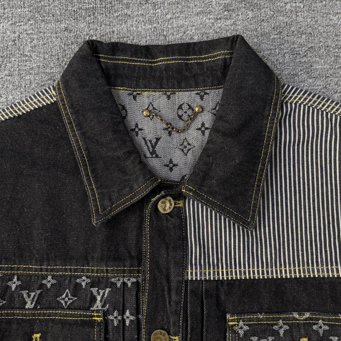 Louis Vuitton Louis vuitton & 路易威登LV NIGO联名款解构拼接老花满印牛仔外套