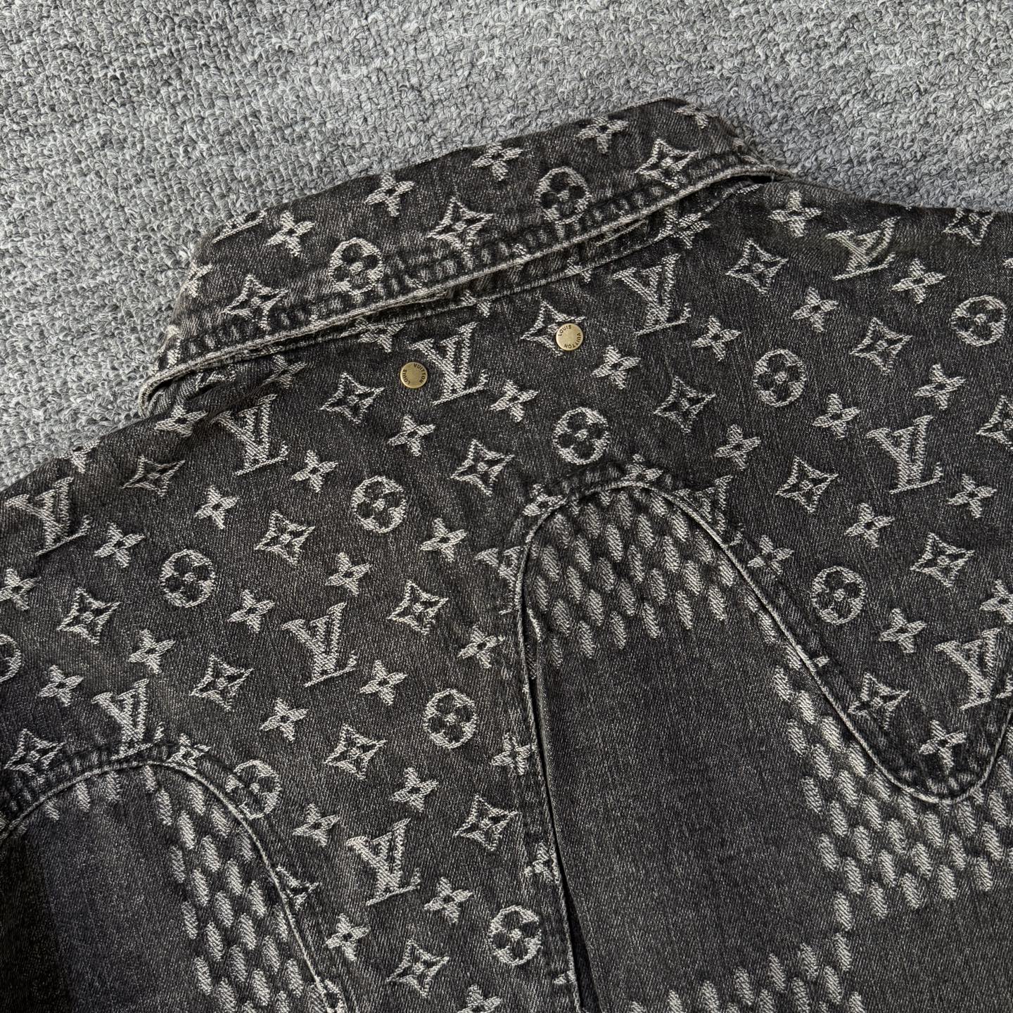 Louis Vuitton Louis vuitton & 路易威登LV×NIGO 老花满印拼接棋盘格牛仔外套