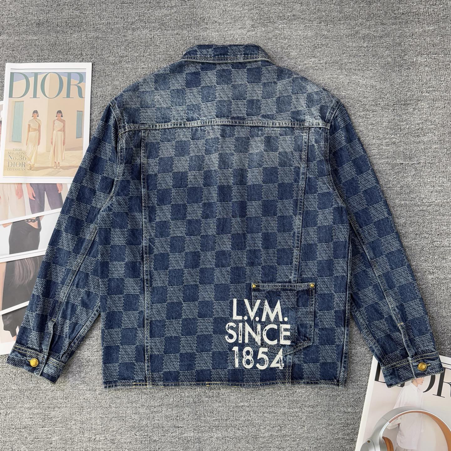 Louis Vuitton Louis Vuitton 路易威登2026新款LV棋盘格水洗牛仔外套