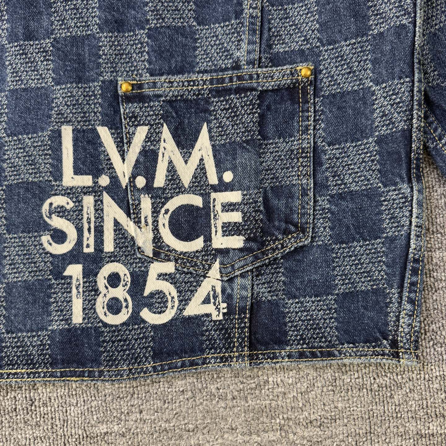 Louis Vuitton Louis Vuitton 路易威登2026新款LV棋盘格水洗牛仔外套