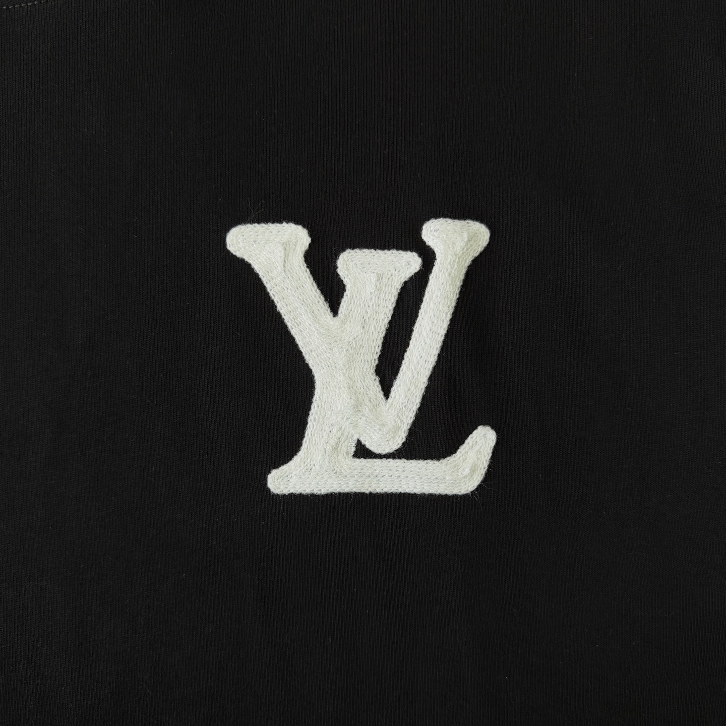 Louis Vuitton LOUIS VUITTON/路易威登LV 25ss新款 老花字母logo贴布绣圆领短袖T恤