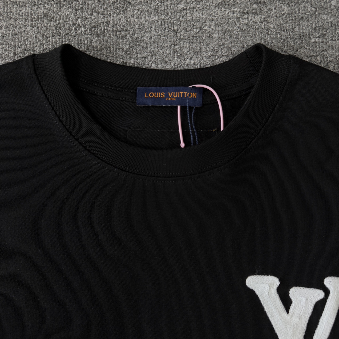 Louis Vuitton LOUIS VUITTON/路易威登LV 25ss新款 老花字母logo贴布绣圆领短袖T恤