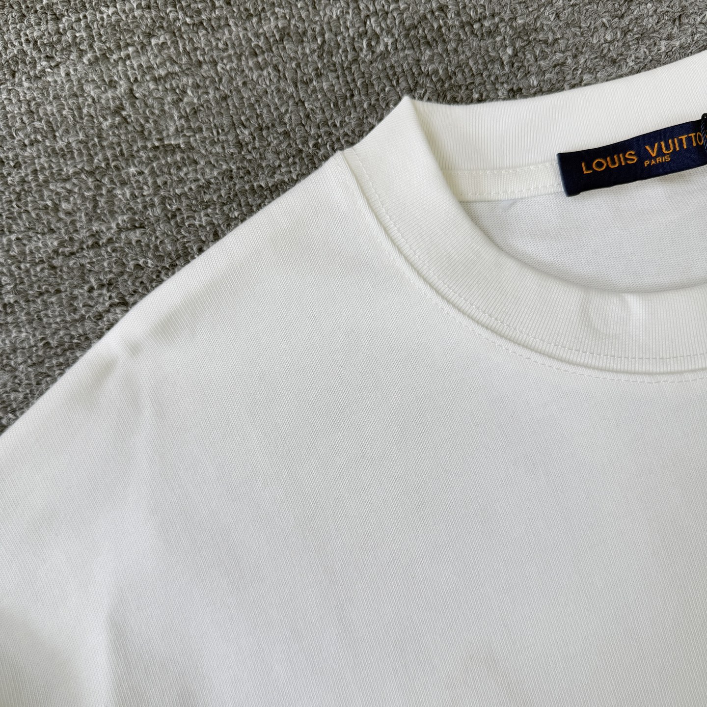 Louis Vuitton LOUIS VUITTON/路易威登LV 25ss新款 老花字母logo贴布绣圆领短袖T恤