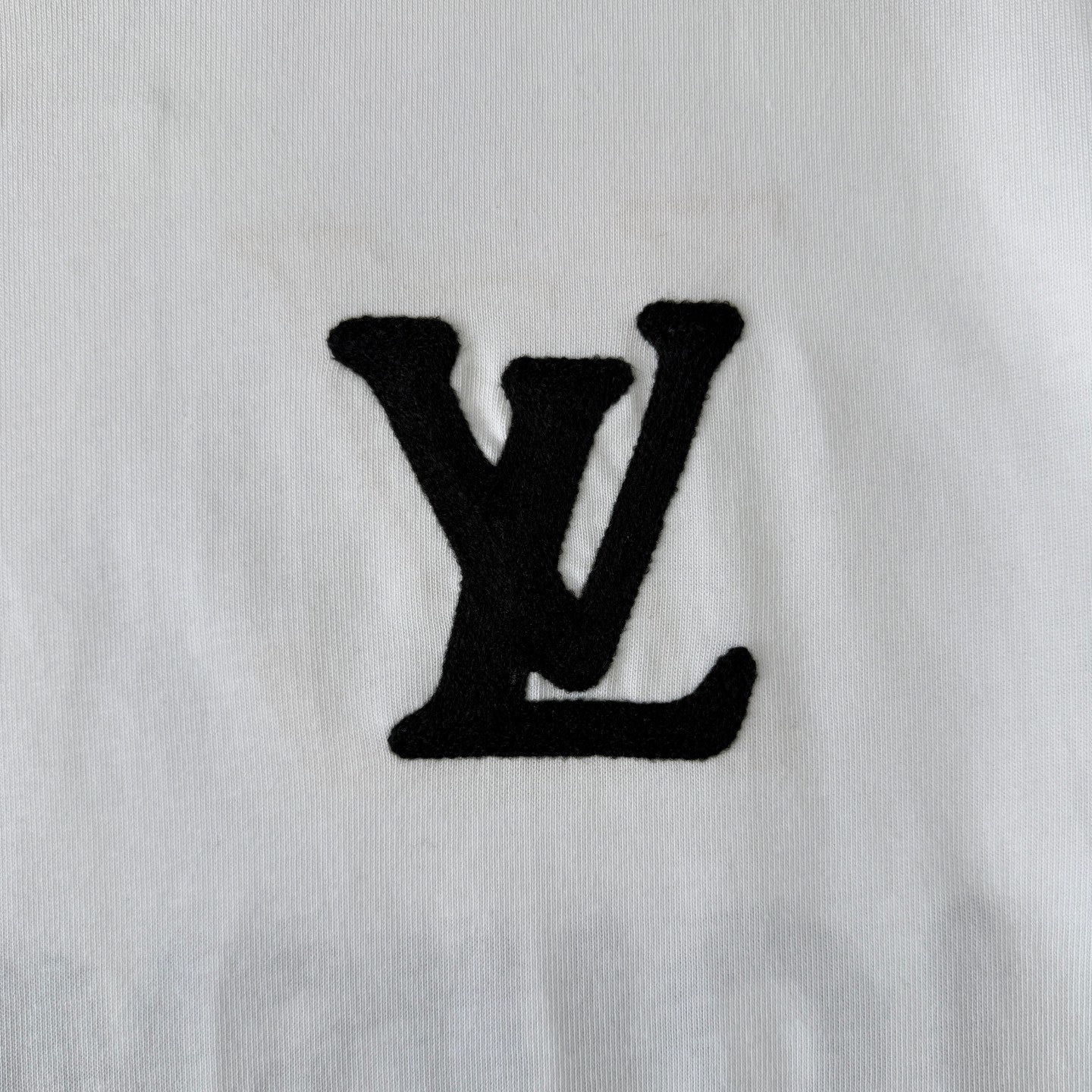 Louis Vuitton LOUIS VUITTON/路易威登LV 25ss新款 老花字母logo贴布绣圆领短袖T恤