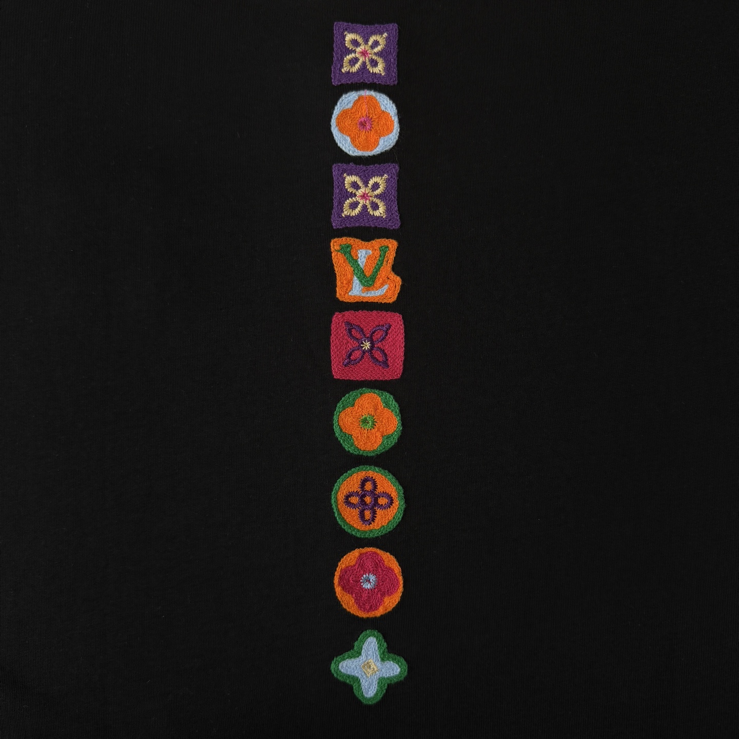 Louis Vuitton LOUIS VUITTON/路易威登LV 新款多巴胺logo刺绣款短袖圆领T恤